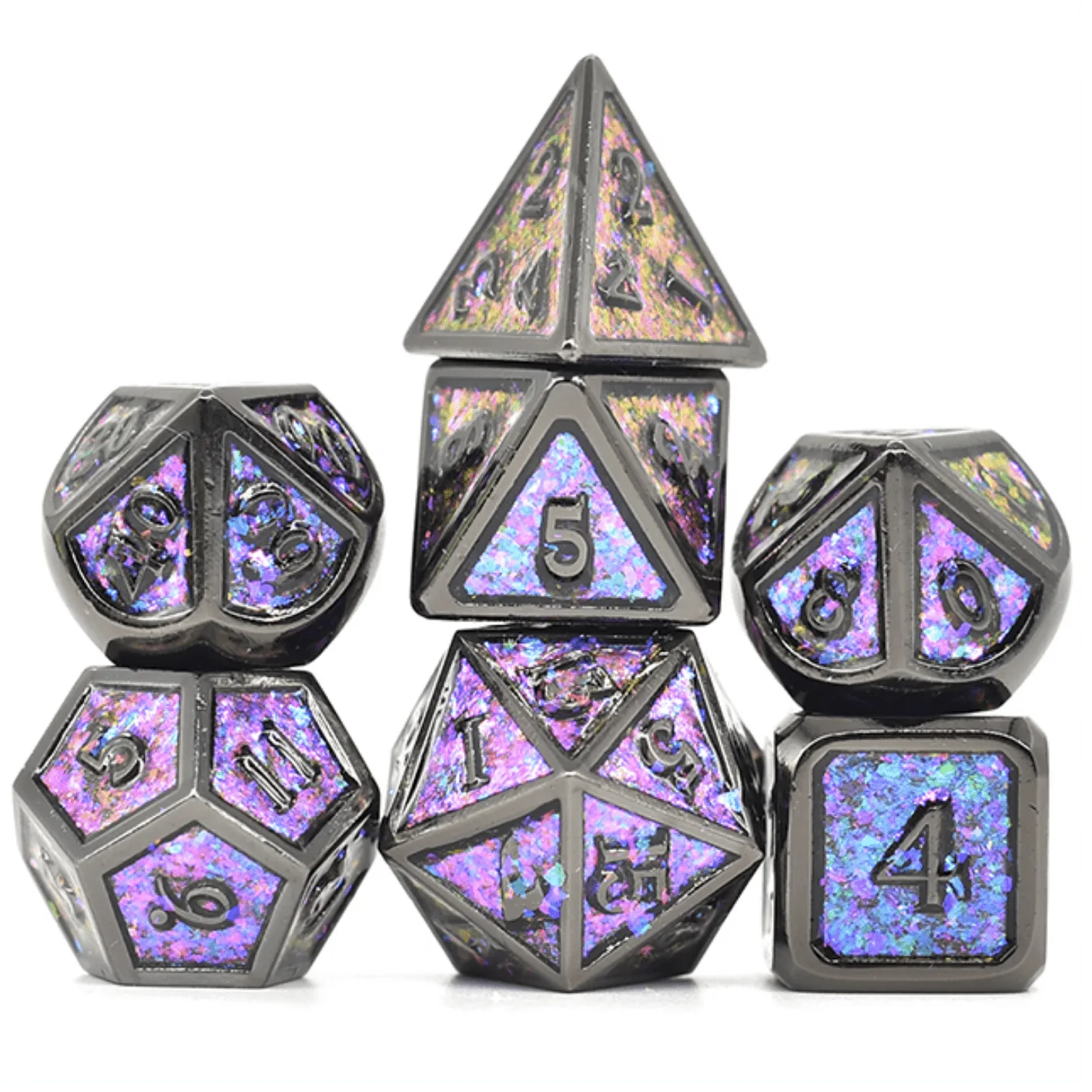 COLOR SHIFTING: NIGHT SKY METAL RPG DICE SET Dice & Counters Foam Brain Games    | Red Claw Gaming