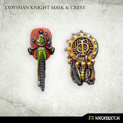 Odyssian Knight Mask & Crest (2) Minatures Kromlech    | Red Claw Gaming