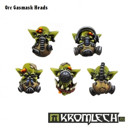 Orc Gasmask Heads (10) Minatures Kromlech    | Red Claw Gaming