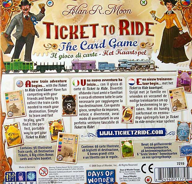 Ticket to Ride Card Game Board Game Days Of Wonder    | Red Claw Gaming