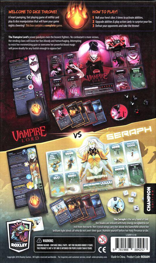 Dice Throne: Season Four – Seraph Vs Vampire Lord Board Games Universal DIstribution    | Red Claw Gaming