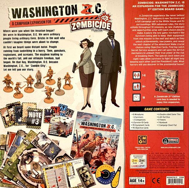 Zombicide 2nd Edition Washington Z.C. Board Games CMON Games    | Red Claw Gaming