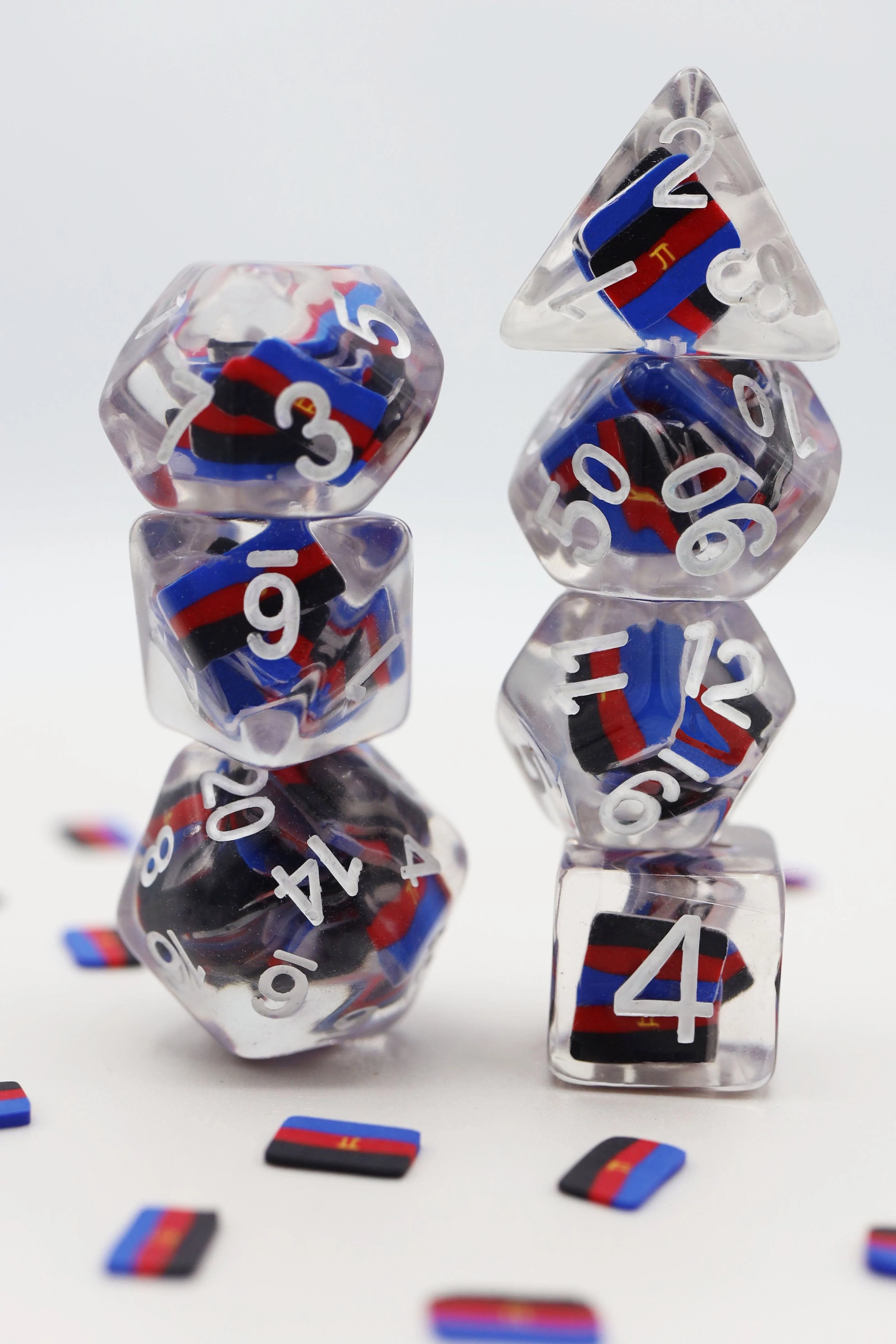 Pride Dice - Polyamorous Pins Foam Brain Games    | Red Claw Gaming