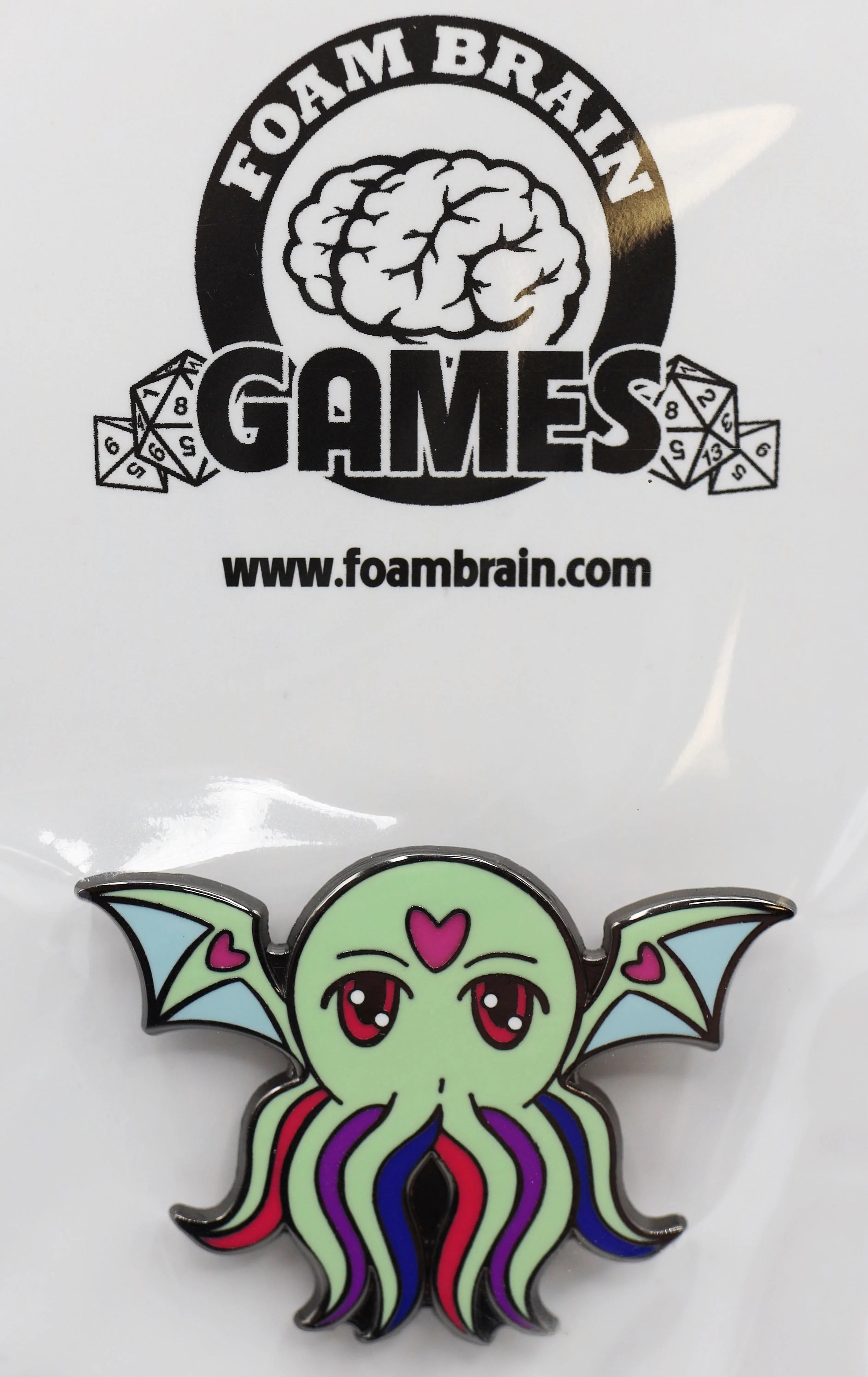 PRIDETHULHU PINS - Bisexual Pins Foam Brain Games    | Red Claw Gaming