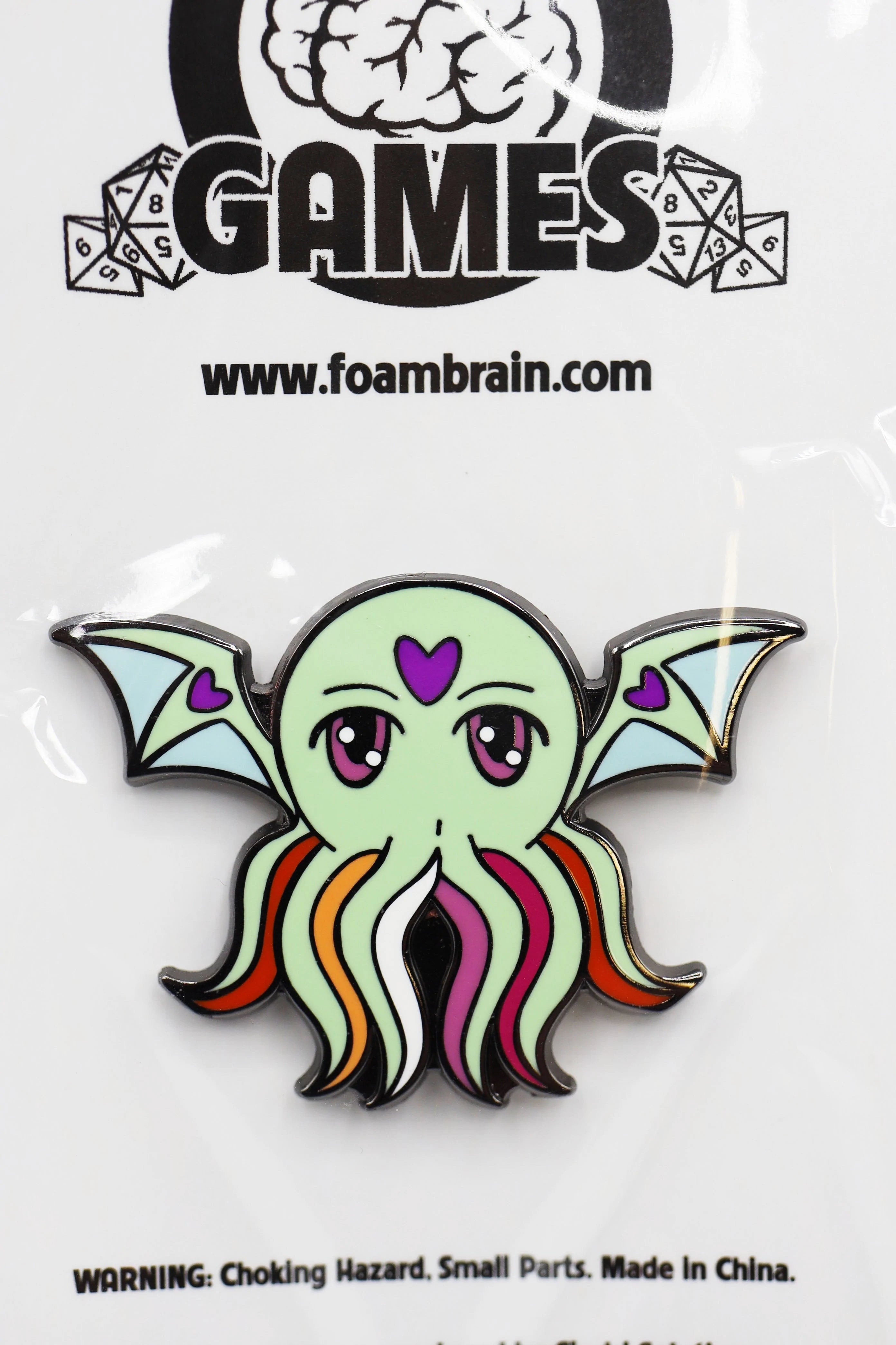 PRIDETHULHU PINS - Community Lesbian Pins Foam Brain Games    | Red Claw Gaming