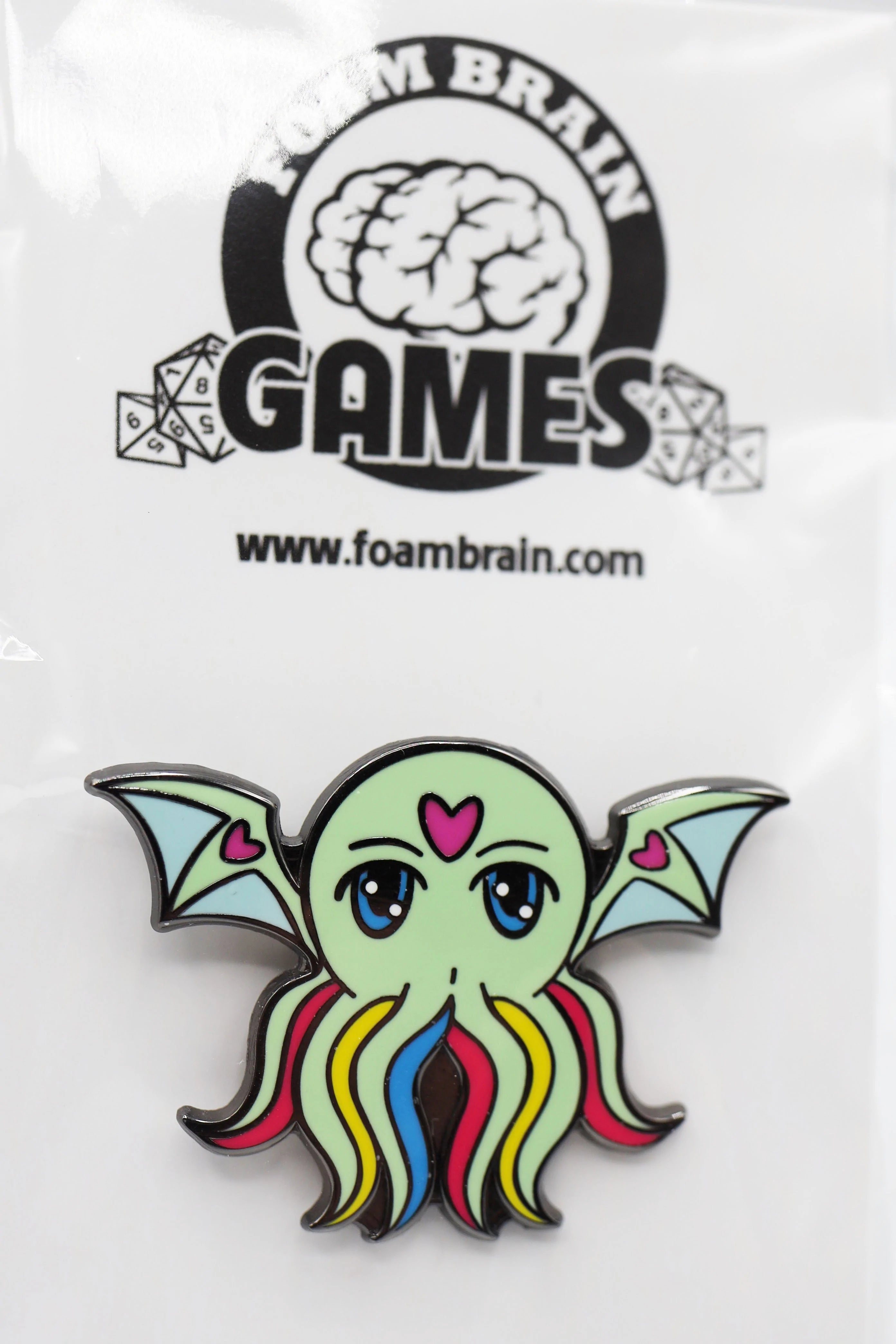 PRIDETHULHU PINS - Pansexual Pins Foam Brain Games    | Red Claw Gaming