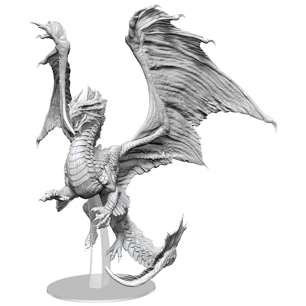 D&D UNPAINTED MINIS ADULT BRONZE DRAGON Minatures Wizkids Games    | Red Claw Gaming