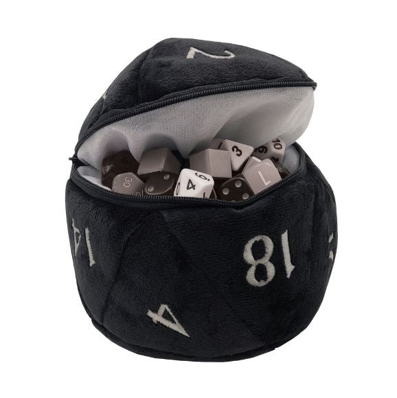 UP DICE BAG BLACK D20 PLUSH Dice Bag Ultra Pro    | Red Claw Gaming