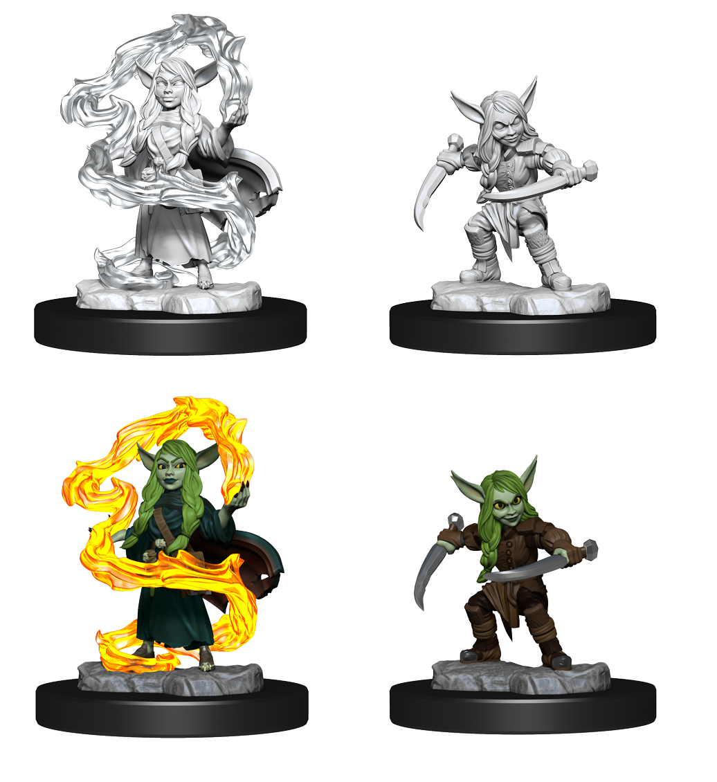 CRITICAL ROLL UNPAINTED MINIS GOBLIN SORCERER/ROGUE FEMALE Minatures Wizkids Games    | Red Claw Gaming