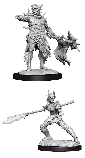 MTG UNPAINTED MINIS WV13 CORALHELM COMMAND/MERFOLK Minatures Wizkids Games    | Red Claw Gaming