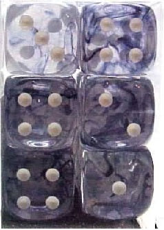 Nebula Black/White 16mm D6 Dice Chessex    | Red Claw Gaming