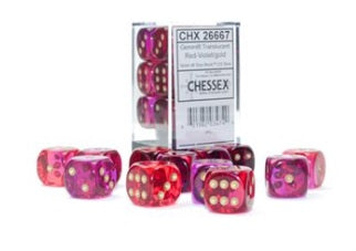 Borealis TRANSLUCENT RED-VIOLET/GOLD Dice Chessex    | Red Claw Gaming