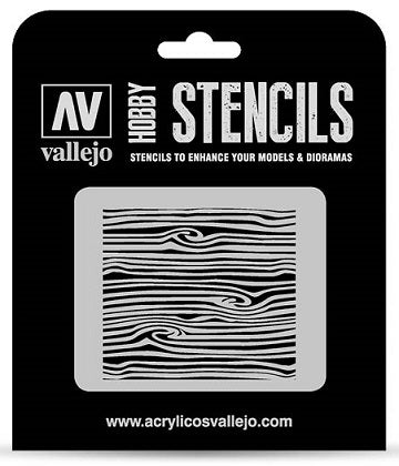 HOBBY STENCIL WOOD TEXTURE #2 Vallejo Stencil Vallejo    | Red Claw Gaming