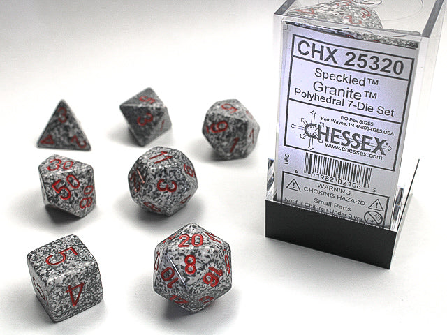 Speckled Granite 7-Die Set Dice Chessex    | Red Claw Gaming