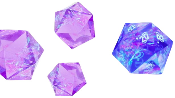 CLOAK AND DAGGER PURPLE 7-DIE SET Dice Universal Distribution    | Red Claw Gaming