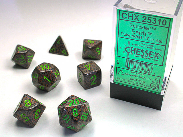 Speckled Earth 7-Die Set Dice Chessex    | Red Claw Gaming