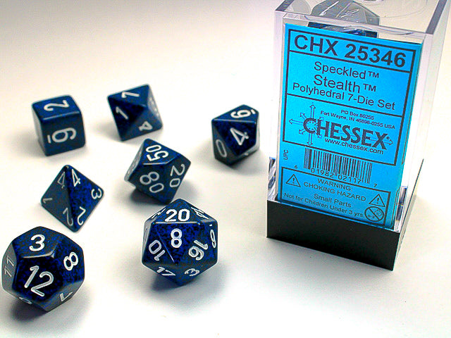 Speckled Stealth 7-Die Set Dice Chessex    | Red Claw Gaming