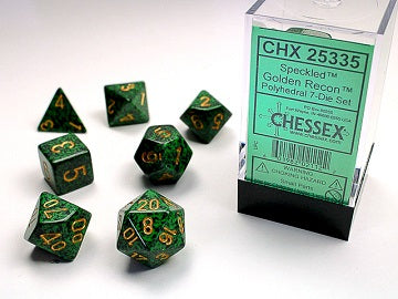 Speckled Golden Recon 7-Die Set Dice Chessex    | Red Claw Gaming