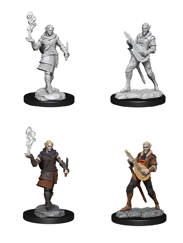CRITICAL ROLL UNPAINTED MINIS PALLID ELF ROGUE/BARD MALE Minatures Wizkids Games    | Red Claw Gaming