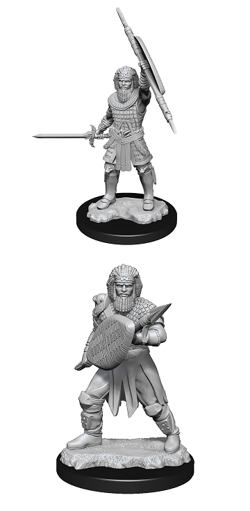 DND UNPAINTED MINIS WV13 HUMAN FIGHTER MALE Minatures Wizkids Games    | Red Claw Gaming