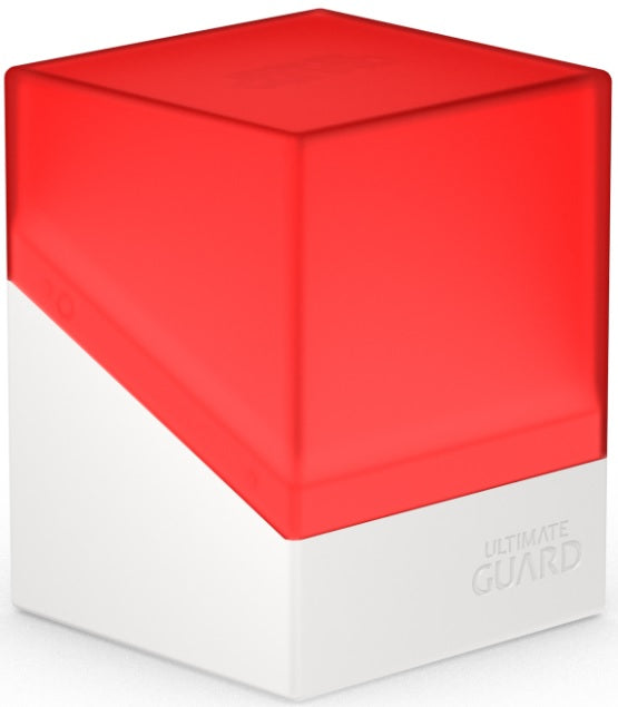 UG BOULDER 100+ SYNERGY Deck Box Ultimate Guard Red/White   | Red Claw Gaming