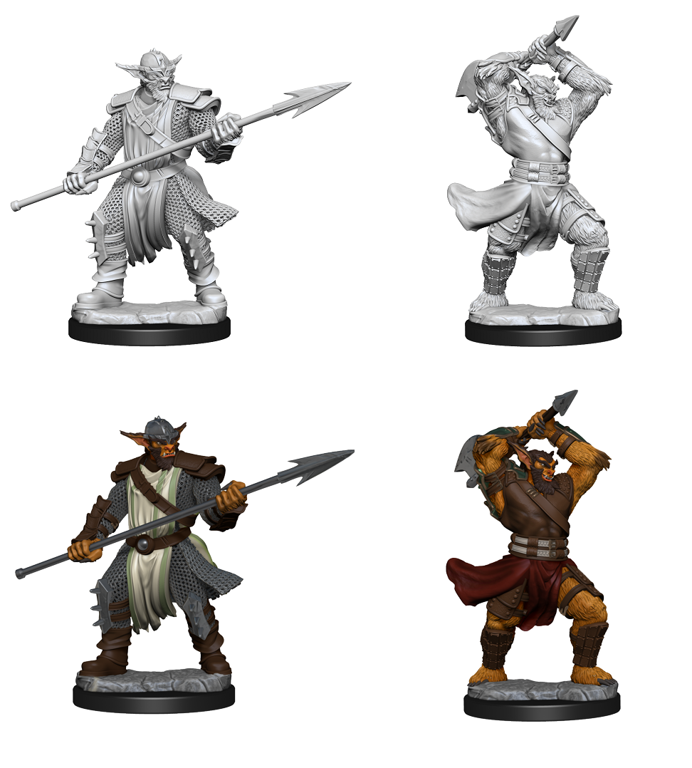 CRITICAL ROLL UNPAINTED MINIS BUGBEAR FIGHTER MALE Minatures Wizkids Games    | Red Claw Gaming