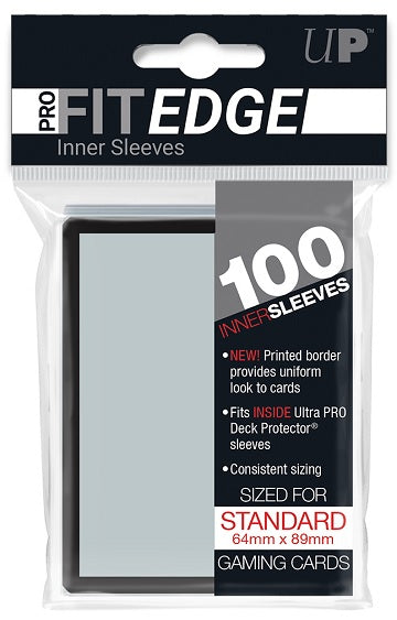 UP D-PRO BLACK EDGE PRO-FIT STANDARD 100CT Deck Protectors Ultra Pro    | Red Claw Gaming