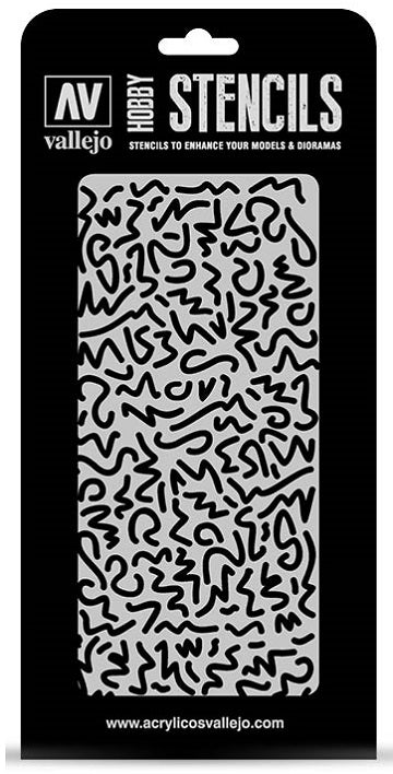 HOBBY STENCIL LUFTWAFFE WWII SHINGLE CAMO Vallejo Stencil Vallejo    | Red Claw Gaming