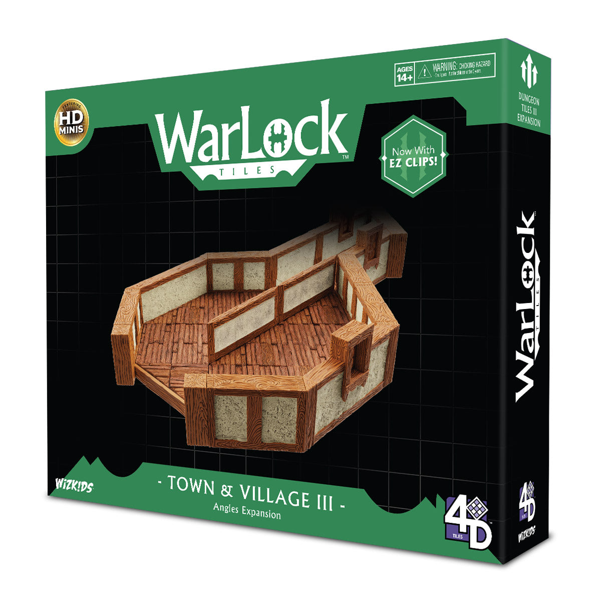 WARLOCK DUNGEON TILES: TOWN/VILLAGE III - ANGLES Minatures Wizkids Games    | Red Claw Gaming