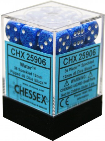 Speckled WATER 12mm D6 Dice Chessex    | Red Claw Gaming