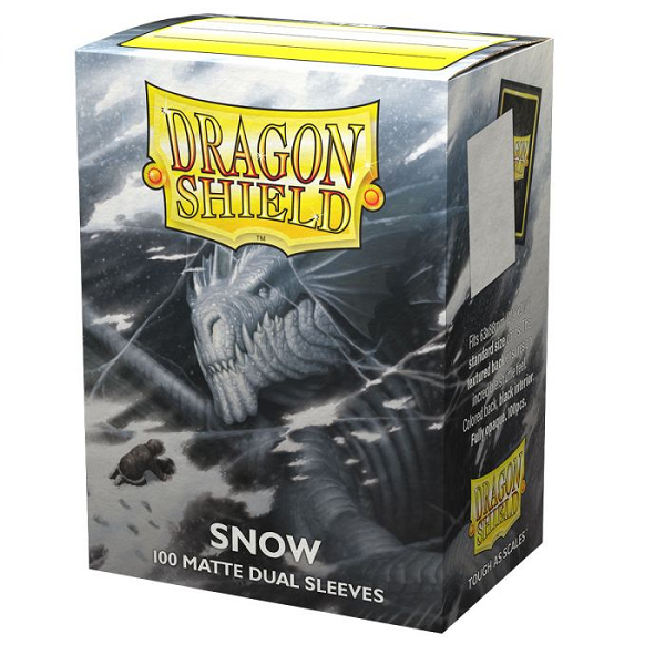 Dragon Shield Dual Matte Sleeve - Snow 100ct Dragon Shield Dragon Shield    | Red Claw Gaming