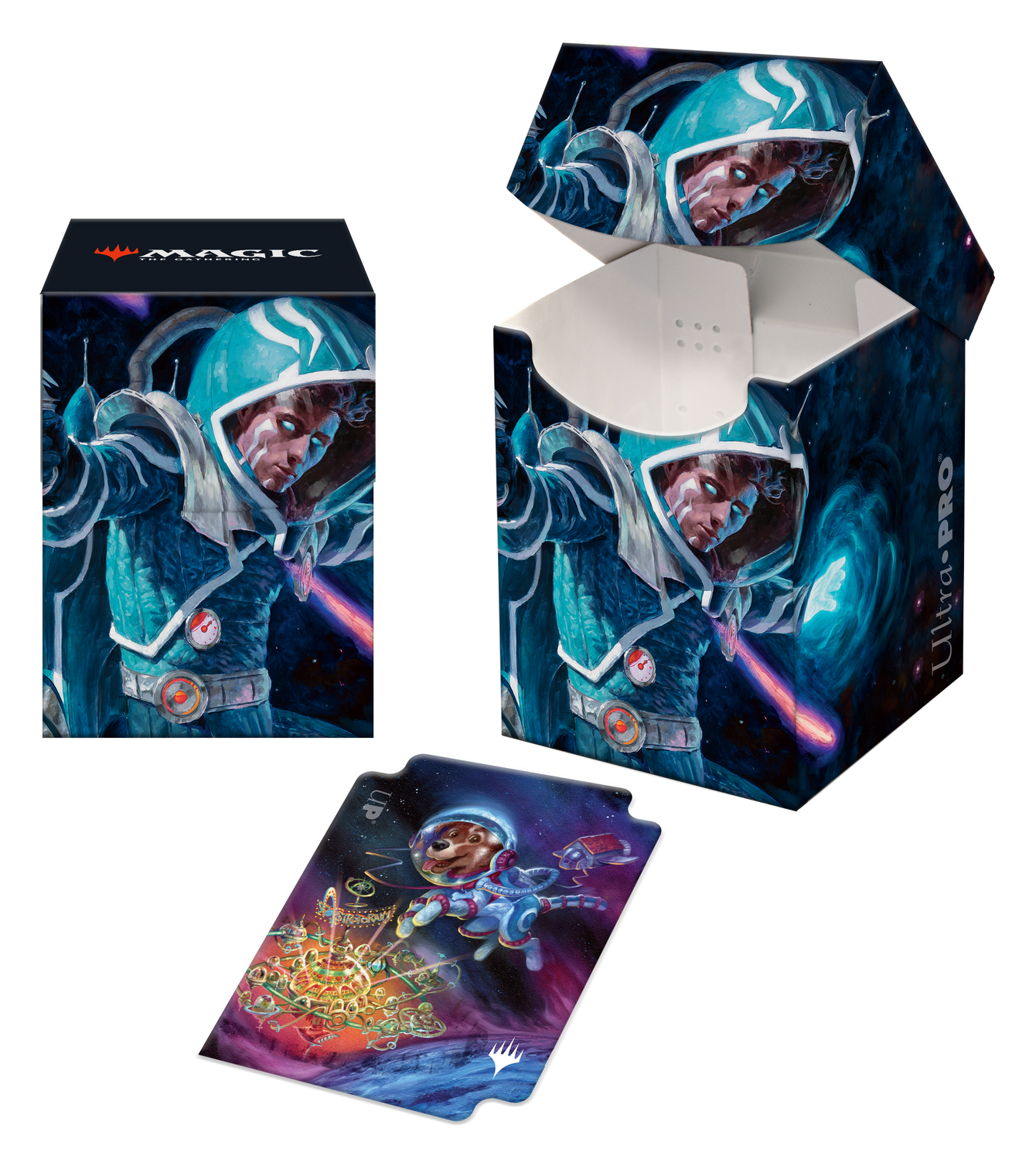 Unfinity Space Beleren & Comet, Space Puppy 100+ Deck Box for Magic: The Gathering Deck Boxes Ultra Pro    | Red Claw Gaming