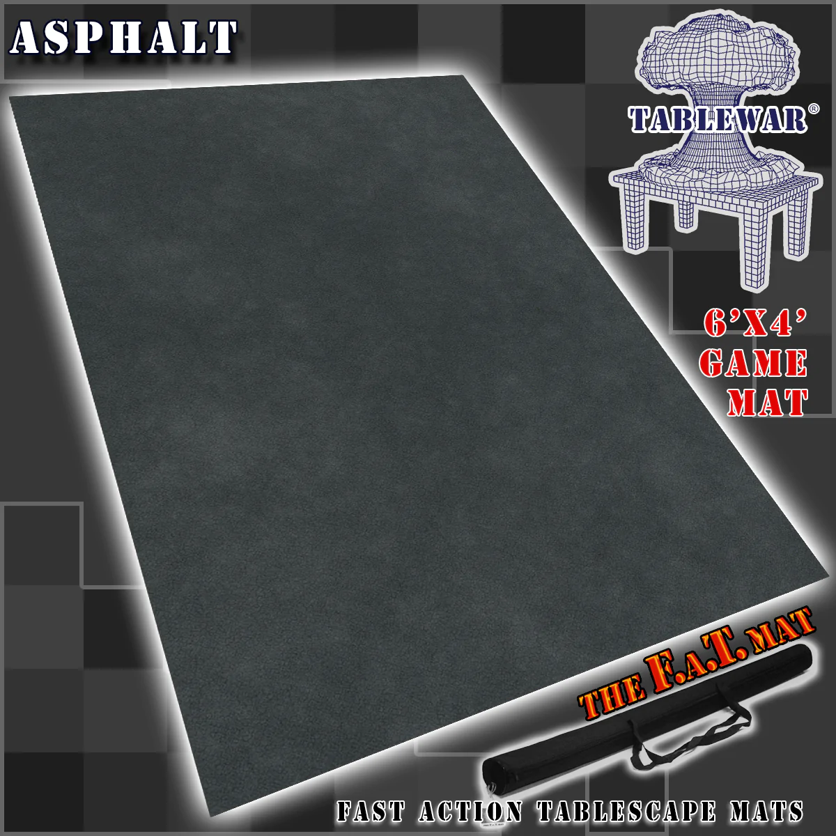 F.A.T. MATS: CORE ENVIRONMENT ASPHALT 6X4 Gaming Mat F.A.T. Mats    | Red Claw Gaming