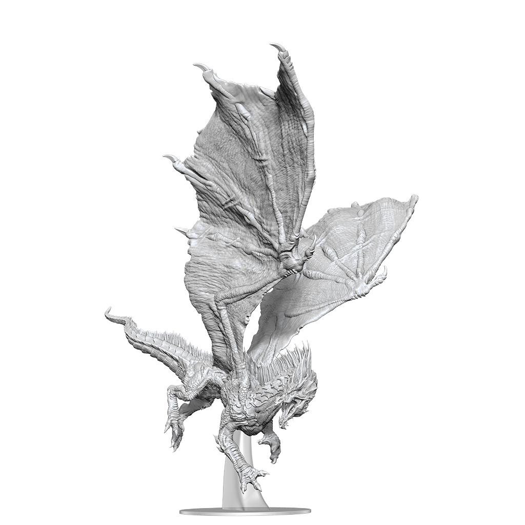 D&D UNPAINTED MINIS ADULT GREEN DRAGON Minatures Wizkids Games    | Red Claw Gaming