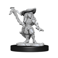 Pathfinder Deep Cuts Unpainted Miniatures: Female Gnome Bard Minatures Wizkids Games    | Red Claw Gaming
