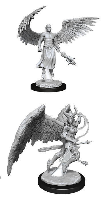 DND UNPAINTED MINIS WV13 DEVA AND ERINYES Minatures Wizkids Games    | Red Claw Gaming