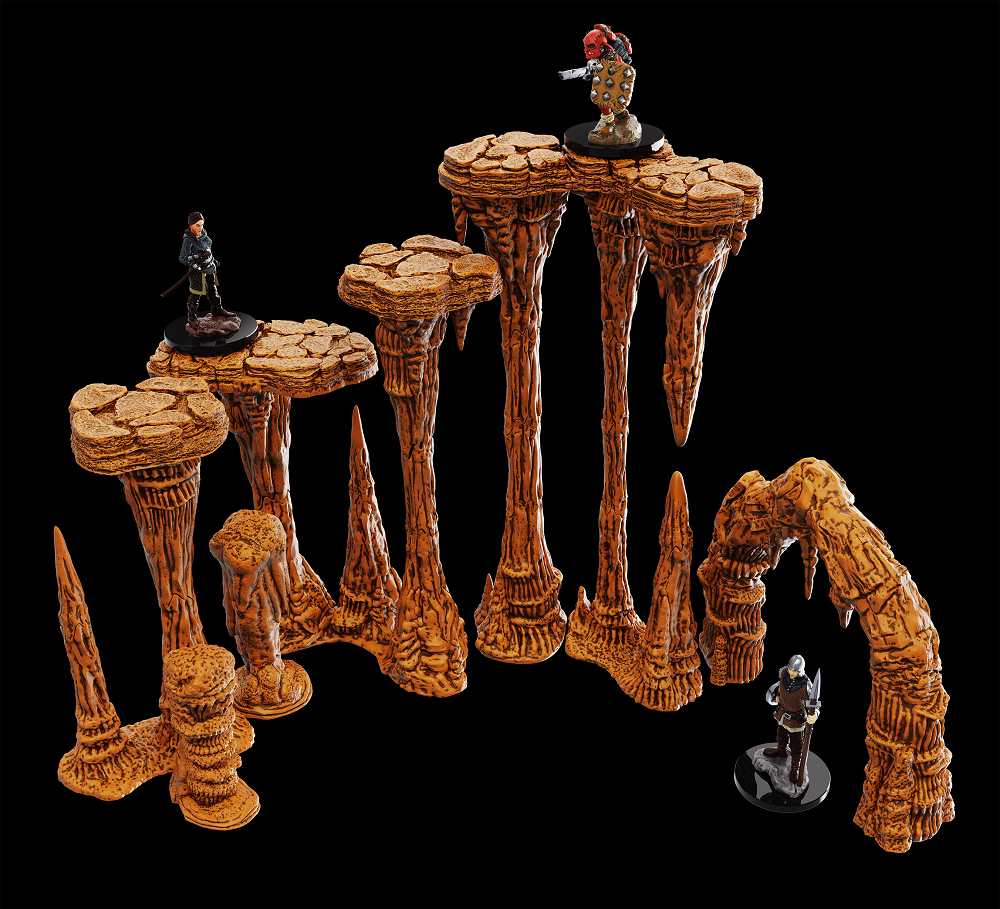 WARLOCK TILES: STALACTITES AND STALAGMITES Minatures Wizkids Games    | Red Claw Gaming