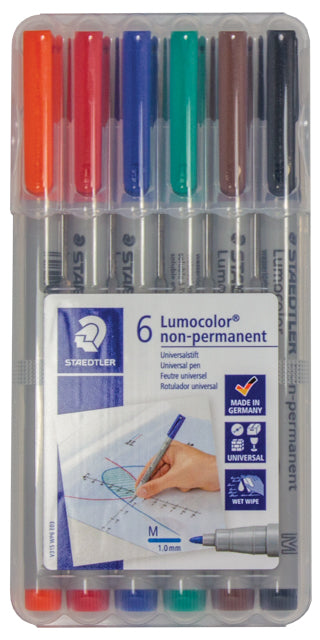 WATER SOLUBLE MARKERS: 6 COLOR PACK Non-Permanent Marker Universal DIstribution    | Red Claw Gaming
