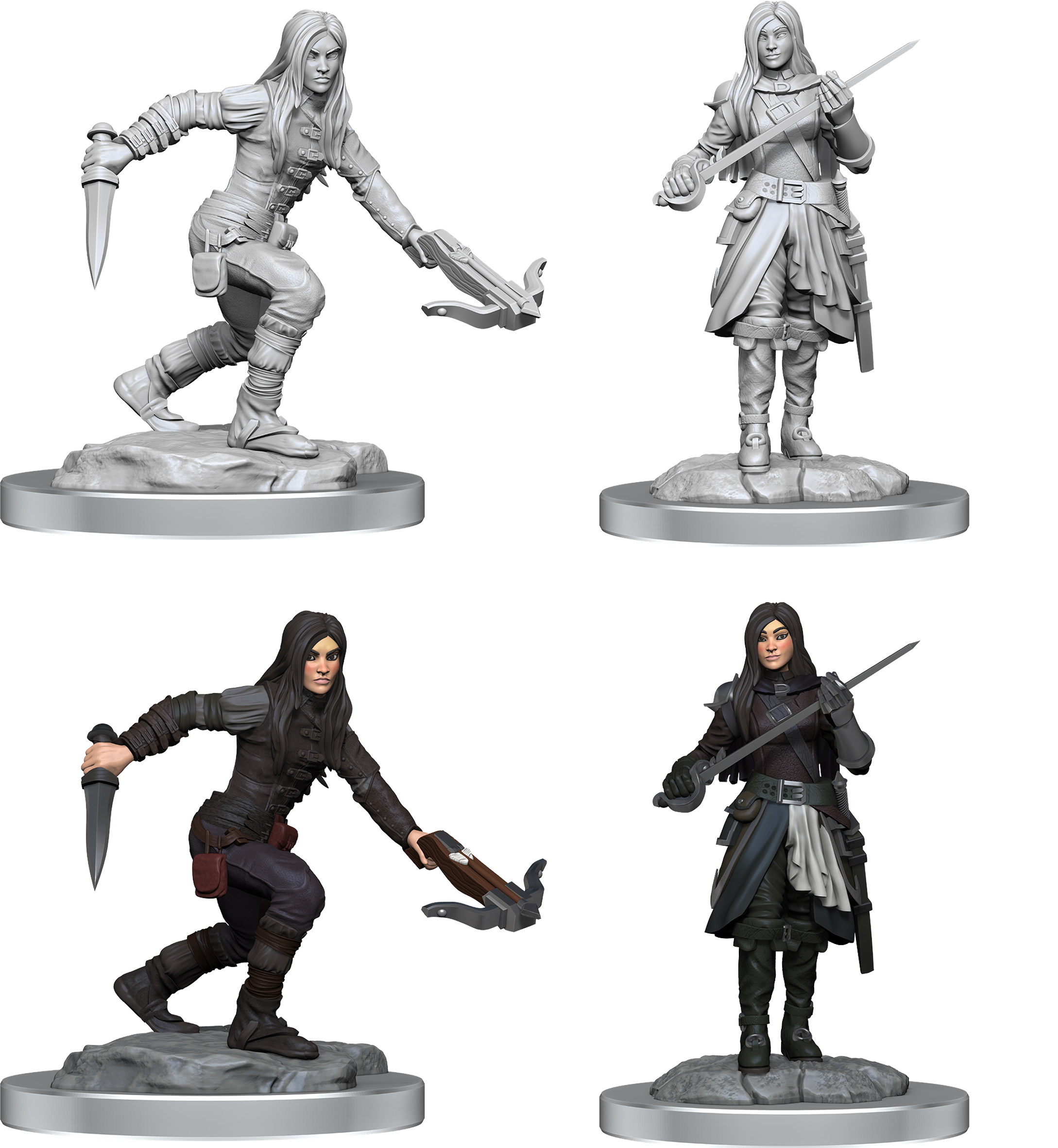 D&D Nolzur's Marvelous Miniatures: HALF-ELF ROGUE FEMALE Minatures Wizkids Games    | Red Claw Gaming