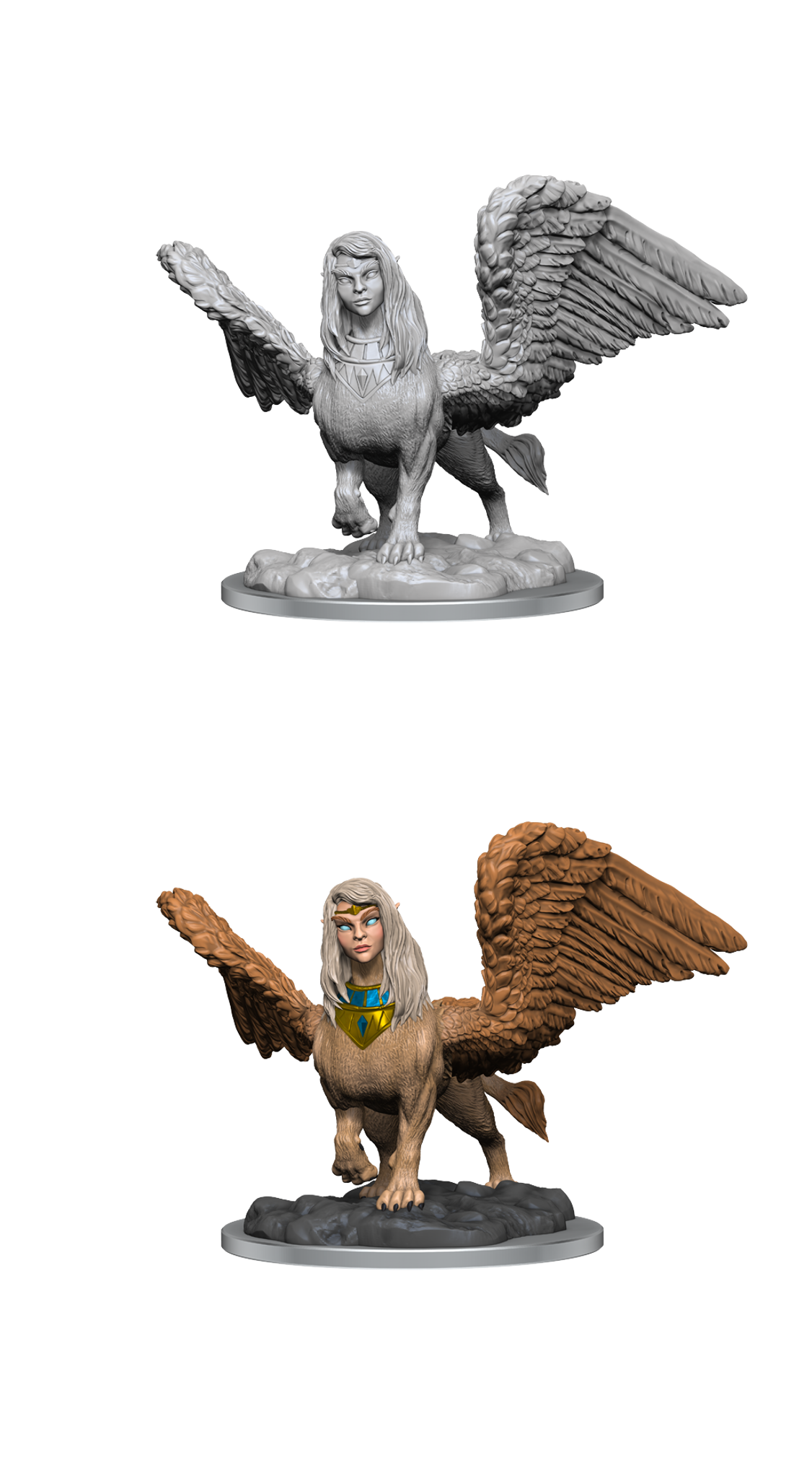 CRITICAL ROLL UNPAINTED MINIS SPHINX FEMALE Minatures Wizkids Games    | Red Claw Gaming