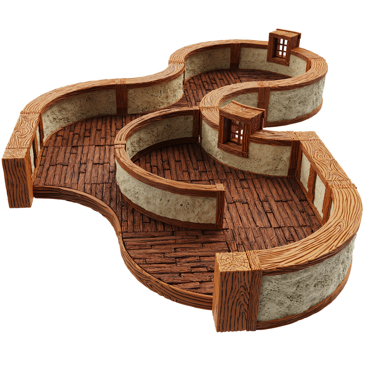 WARLOCK DUNGEON TILES: TOWN/VILLAGE III - CURVES Minatures Wizkids Games    | Red Claw Gaming