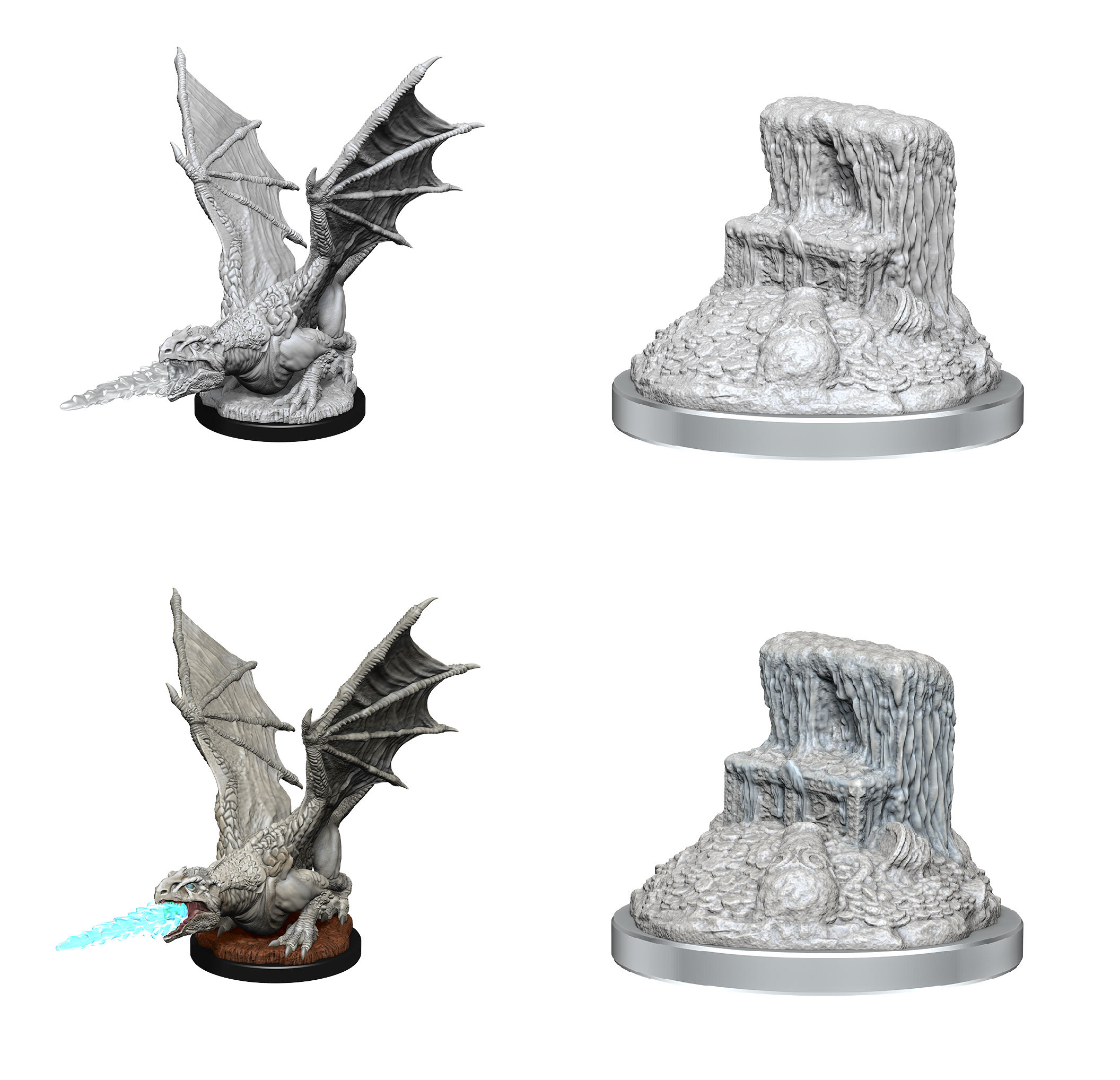 D&D Nolzur's Marvelous Miniatures: White Dragon Wyrmling Minatures Wizkids Games    | Red Claw Gaming