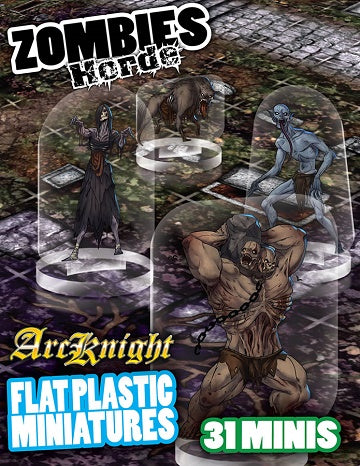 FLAT PLASTIC MINIATURES: ZOMBIES HORDE Minatures Universal DIstribution    | Red Claw Gaming