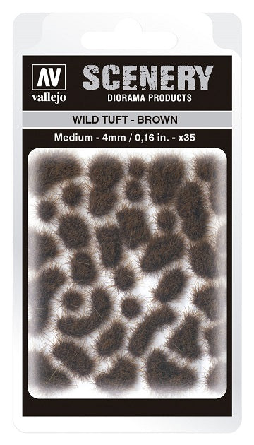 VALLEJO: SCENERY MEDIUM WILD TUFT BROWN Tufts Vallejo    | Red Claw Gaming