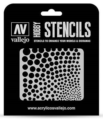 HOBBY STENCIL CIRCLE TEXTURES Vallejo Stencil Vallejo    | Red Claw Gaming