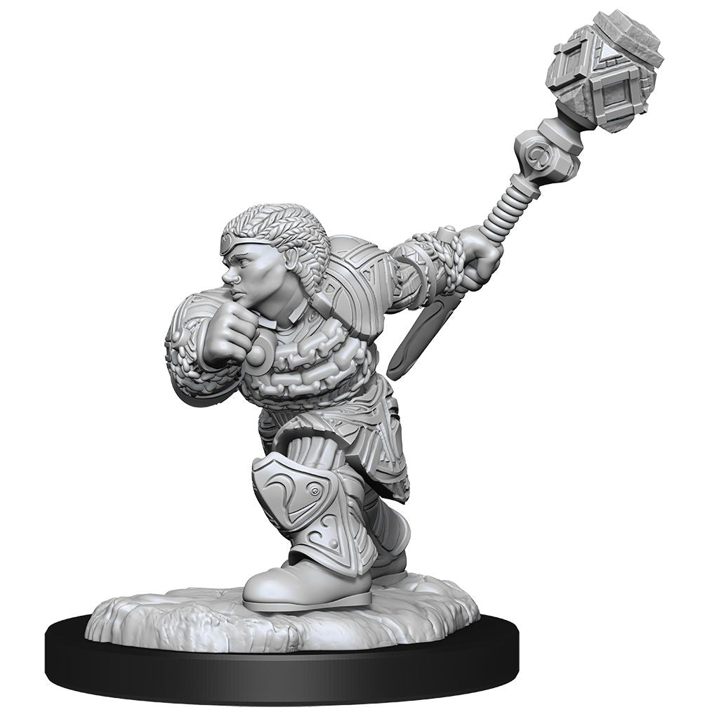 Magic the Gathering Unpainted Miniatures: Dwarf Fighter & Dwarf Cleric Minatures Wizkids Games    | Red Claw Gaming