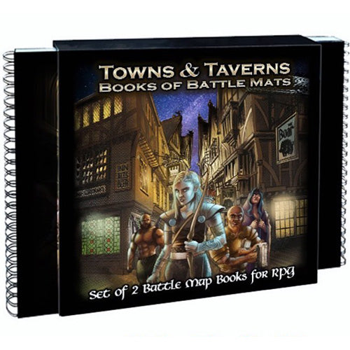 BOOK OF BATTLE MATS TOWNS AND TAVERNS Role Playing Universal DIstribution    | Red Claw Gaming