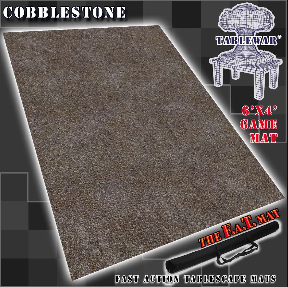 F.A.T. MATS: CORE ENVIRONMENT COBBLESTONE 6X4 Gaming Mat F.A.T. Mats    | Red Claw Gaming