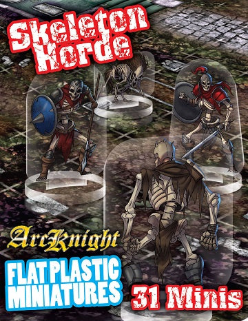 FLAT PLASTIC MINIATURES: SKELETONS HORDE Minatures Universal DIstribution    | Red Claw Gaming