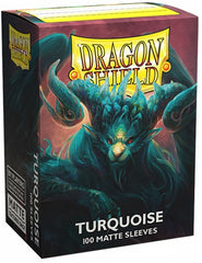 DRAGON SHIELD SLEEVES MATTE TURQUOISE 100CT Dragon Shield Dragon Shield    | Red Claw Gaming